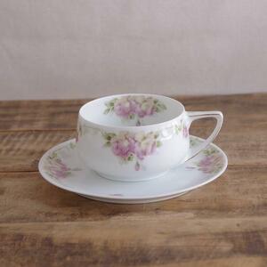 ローゼンタール ドナテッロ ピンク 薔薇 花柄 ティーカップ ソーサー Rosenthal Donatello #220224-4 アンティーク 食器 陶器 アールデコ