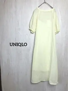 【新品 未使用】UNIQLO コットンボリュームスリーブワンピース 10