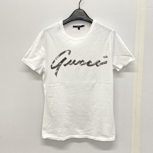 グッチ GUCCI 半袖Tシャツ サイズL 白 レディース ロゴ 美品 トップス