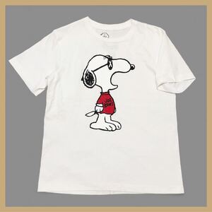 2101●UNIQLO×KAWS×PEANUTS ユニクロ×カウズ×ピーナッツ●スヌーピープリント コットン 半袖 Tシャツ ホワイト S