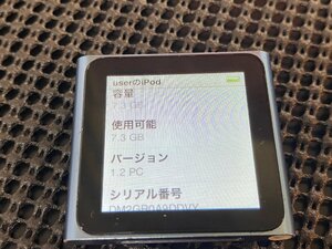 ●ジャンク● iPod nano6 8GB ブルー シリアルナンバー DM2GROA9DDVY