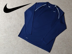 ★中古★ナイキ プロ DRI-FIT 長袖Tシャツ ロングスリーブシャツ トップス メンズ XLサイズ 紺色 ネイビー NIKE PRO 125254-419