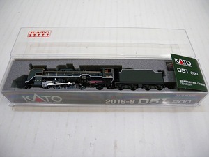 HK3045★Nゲージ 鉄道模型 KATO D51 200 2016-8 蒸気機関車 保管品【未使用】①