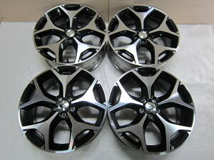 ☆スバル SJ系 フォレスター ENKEI製 純正アルミホイール 18 x 7J インセット48 ハブ径56mm PCD100 x 5H エンケイ 流用 中古☆