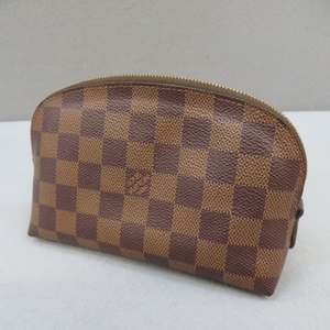 H911★LOUIS VUITTON ダミエ エベヌポシェット コスメティック ポーチ SR0230★A