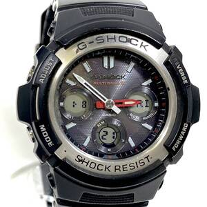 ＊CASIO G-SHOCK AWG-M100 電波ソーラー メンズ 腕時計 デジアナ ブラックカラー 黒系 G-ショック カシオ 稼働品