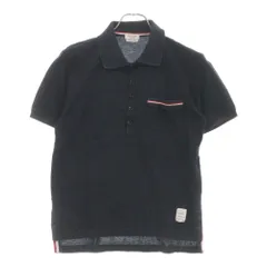 THOM BROWNE (トムブラウン) RWB Pocket Detail Short Sleeve Polo Shirt 半袖ポロシャツ ネイビー MJP022A-01455415