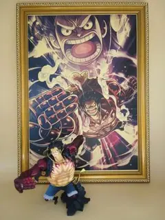 ONE PIECE、ワンピース、ルフィ、バウンドマン、フィギュア、ポスター、額縁