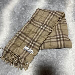 Burberry マフラー カシミヤ チェック柄 ベージュ BURBERRY カシミヤ100