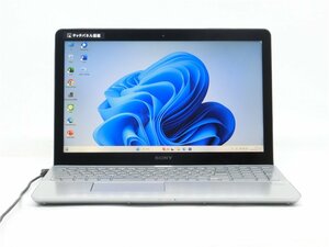 カメラ内蔵/中古/15型/ノートPC/Win11Home/新品SSD512/8GB/3世代i7/SONY　SVF15A18CJS　WPS office搭載　新品無線マウス