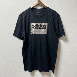 adidas アディダス 半袖 Tシャツ Lサイズ ブラック コットン