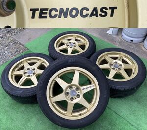 2022年製★TECNOCAST 16インチホイール& 205/55R16 SEIBERLING SL201 ラジアルタイヤ4本セット☆ 86 レガシィ インプレッサ ★240320