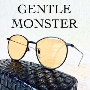 GENTLE MONSTER　baguette　ジェントルモンスター　サングラス　オレンジレンズ　ブラックフレーム　ボストン　