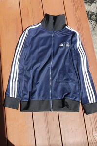 限定!!希少!!新品!!adidas×Clubhaus アディダス×クラブハウス コラボ サイズL 上着 ジャージ 長袖 紺色 ネイビー