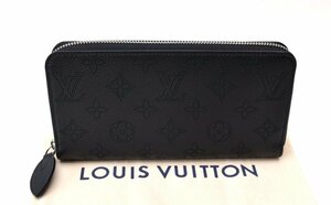 未使用品 LOUIS VUITTON ルイ・ヴィトン 【モノグラム・マヒナ ジッピー・ウォレット 長財布 M61867】ノワール×シルバー金具