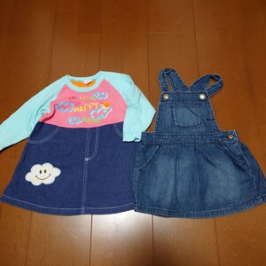 MINI-K ＆ babyGAP ワンピース 2枚セット ジャンパースカート ミキハウス ワンピース 80cm