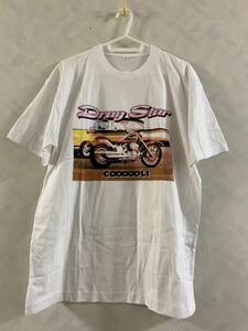 美品 Drag Star Tシャツ サイズL ドラッグスター ヴィンテージ 当時物 90s 80s バイク ヤマハ クルーザー オートバイ