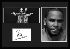 10種類!R.Kelly/R・ケリー/R&B/SOUL/ソウル/サインプリント&証明書付きフレーム/BW/モノクロ/ディスプレイ (9-3W)