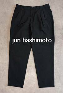 jun hashimoto テーパードパンツ　スラックス　パンツ　ジュンハシモト　ブラック　黒　NEO WIDE 2 TUCK PT