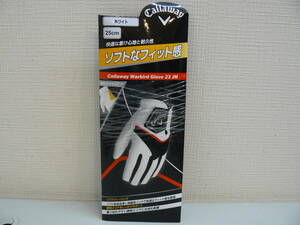 32734●Callaway Warbird Glove キャロウェイ ゴルフグローブ 23JIM ホワイト 25cm　左手用　ソフトなフィット感　新品未開封品