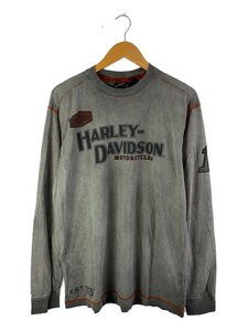 HARLEY DAVIDSON◆長袖Tシャツ/L/コットン/GRY