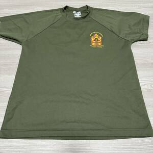 沖縄 米軍実物 USMC DRI DUKE ミリタリー 半袖 Tシャツ オシャレ ファッション 古着 ビンテージ MEDIUM OD (管理番号ZA116)