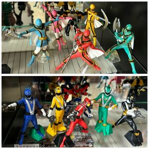 スーパー戦隊ガチャポンフィギュア当時物、マジレンジャー、ゴーオンジャー