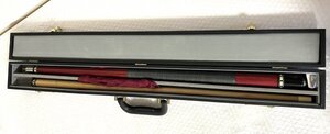 PALMER BILLIARDS パーマー ビリヤードキュー 黒革ケース付き 全長約149cm 約557g 貴105