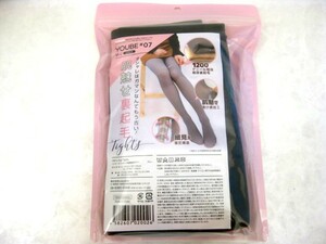 新品未使用 yoube ユービー タイツ 裏起毛 グレー ♯07 M～L