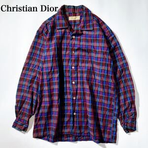 Christian Dior クリスチャンディオール ヴィンテージ チェック シャツ メンズ L C122403-47