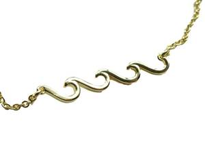 Puravida(Pura vida) アンクレット Delicate Wave Anklet - Yellow Gold