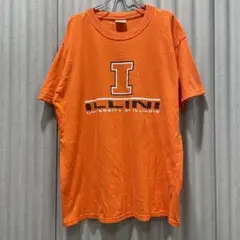 【送料無料】USA古着 I ILLINI プリントTシャツ