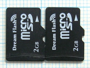 ★Dream Flash microＳＤカード ２ＧＢ ２枚 中古★送料８５円・１８５円