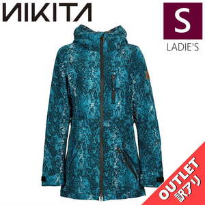 【OUTLET】 NIKITA HOLLYHOCK JKT TEAL SNAKESKIN Sサイズ レディース スノーボード ジャケット