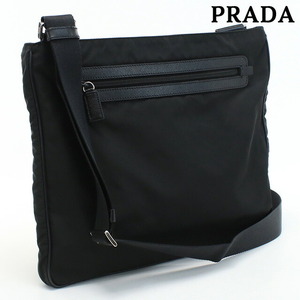 6/16はさらに+11倍 中古 プラダ 斜め掛け ショルダーバッグ ユニセックス ブランド PRADA ナイロンショルダーバッグ ナイロン ブラック