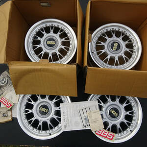 121番　当時新品未使用デッド　BBS RB009 DBK 16HX7J　H2ET50　 4本セット　silber polished　ビービーエス16インチ　ホイール旧車