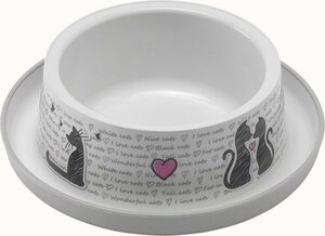 (FlamingoPet) ベルギー フラミンゴペット 猫用 食器 ボウル CATS IN LOVE (350ml)