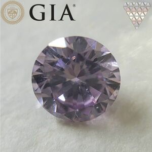 0.11 ct FANCY PURPLISH PINK SI ± ROUND GIA ダイヤモンド ルース DIAMOND EXCHANGE FEDERATION