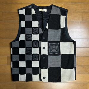 BALENCIAGA バレンシアガ knit vest ニットベスト パッチワーク vintage 古着 ビンテージ L