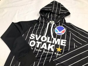 【未使用】SVOLME/スボルメ OTAK モビライト ストライプ クルーパーカー Sサイズ BLACK(ブラック) (661-03111) サッカー・フットサル