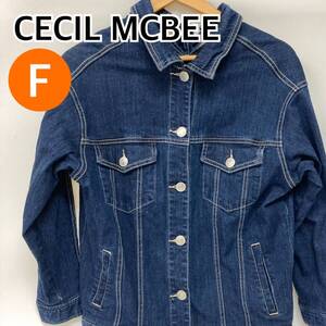 CECIL MCBEE セシルマクビー ジャケット デニムジャケット Gジャン レディース ブルー Fサイズ【CT619】