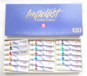 サクラカラー『Impellist』水彩絵の具　18色