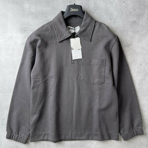 新品 MHL. × UNITED ARROWS 別注 マーガレットハウエル / ハーフジップ プルオーバー スウェット トレーナー / メンズ M / グレー 日本製