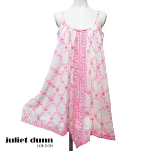 新品juliet dunn水着の上にチュニックワンピース　ネオンピンク1★