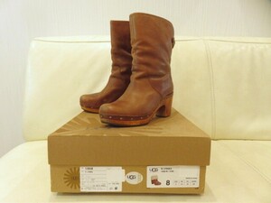 訳あり UGG アグ ムートンブーツ【8】25㎝ アンクルブーツ ブラウン 25.0 大きなサイズ オーストラリア 32,500円 