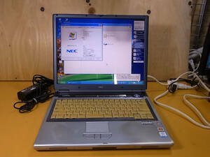 □M/520☆NEC☆15型ノートパソコン LaVie☆PC-LL750DD1B☆WindowsXP Home☆CeleronM 1.4GHz☆メモリ1GB☆HDD 80GB☆ジャンク