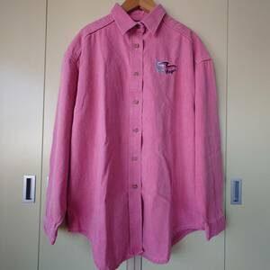  THREE RIVERS (スリーリバーズ)ワークシャツ アメリカンカジュアル古着 (サイズ : M)　ピンク コットン　　　896-6G1511