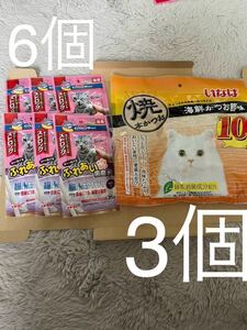 ドギーマン製のCattyMan 猫ちゃんホワイデント ストロング ツナ味 25g×6個パックといなば焼本かつお海鮮かつお節30個です。