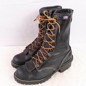 ダナー US 10 D ファイヤーマンブーツ DANNER NFPA ロガー ブーツ 編み上げ メンズ 古着 中古 eb1349