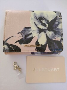  未使用品 JILLSTUART 折り財布 サイフ 牛革 グロスペタルレザー 銭入れ 財布 花柄